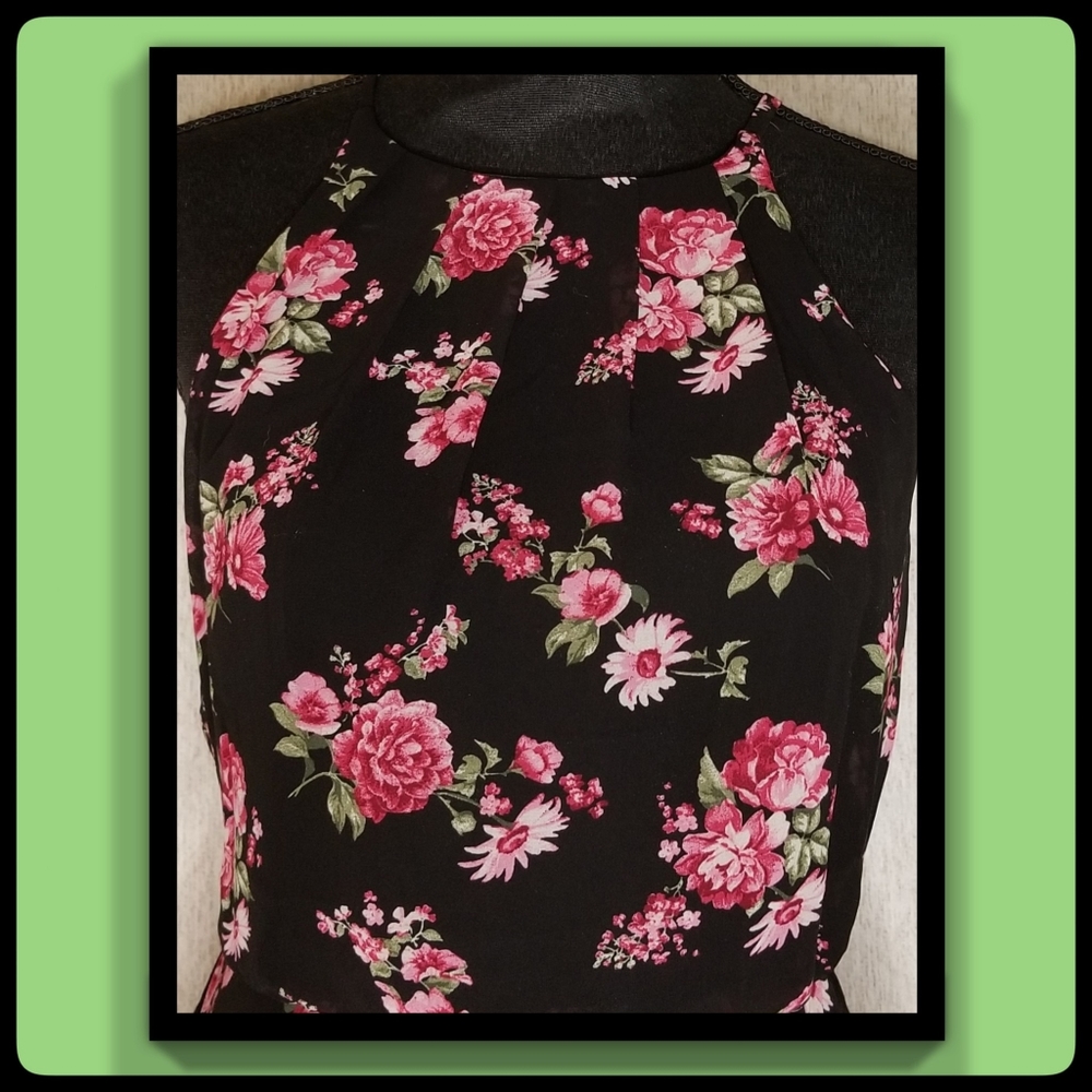 Mi Ami*Pink Floral Flirty Dress - Picture 2 of 6